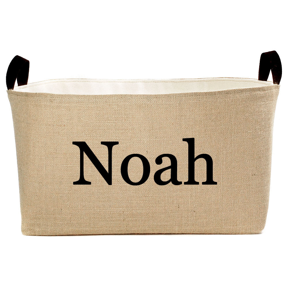 Callie Personalized Burlap Basket