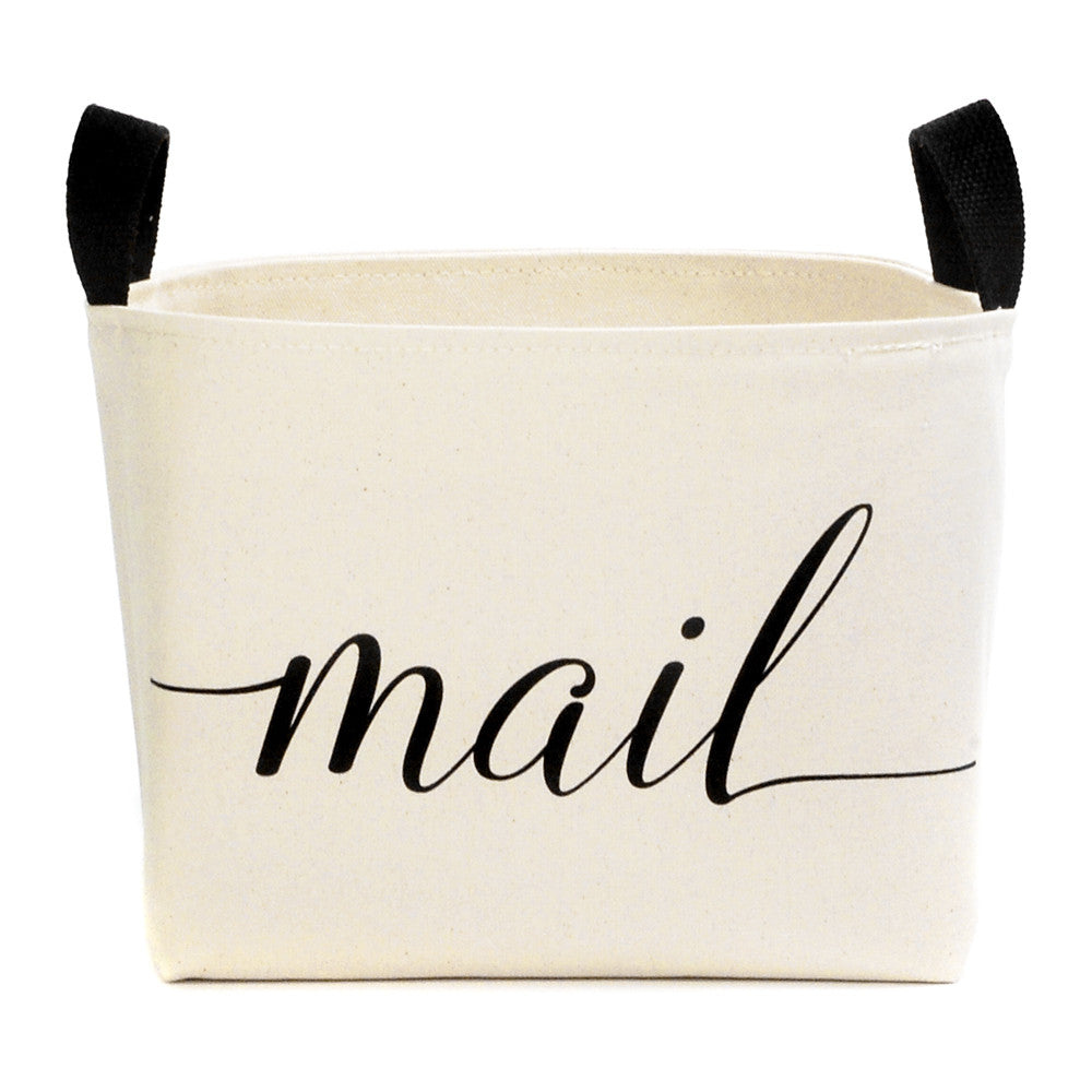 Mail Canvas Storage Bin - A Southern Bucket - 3