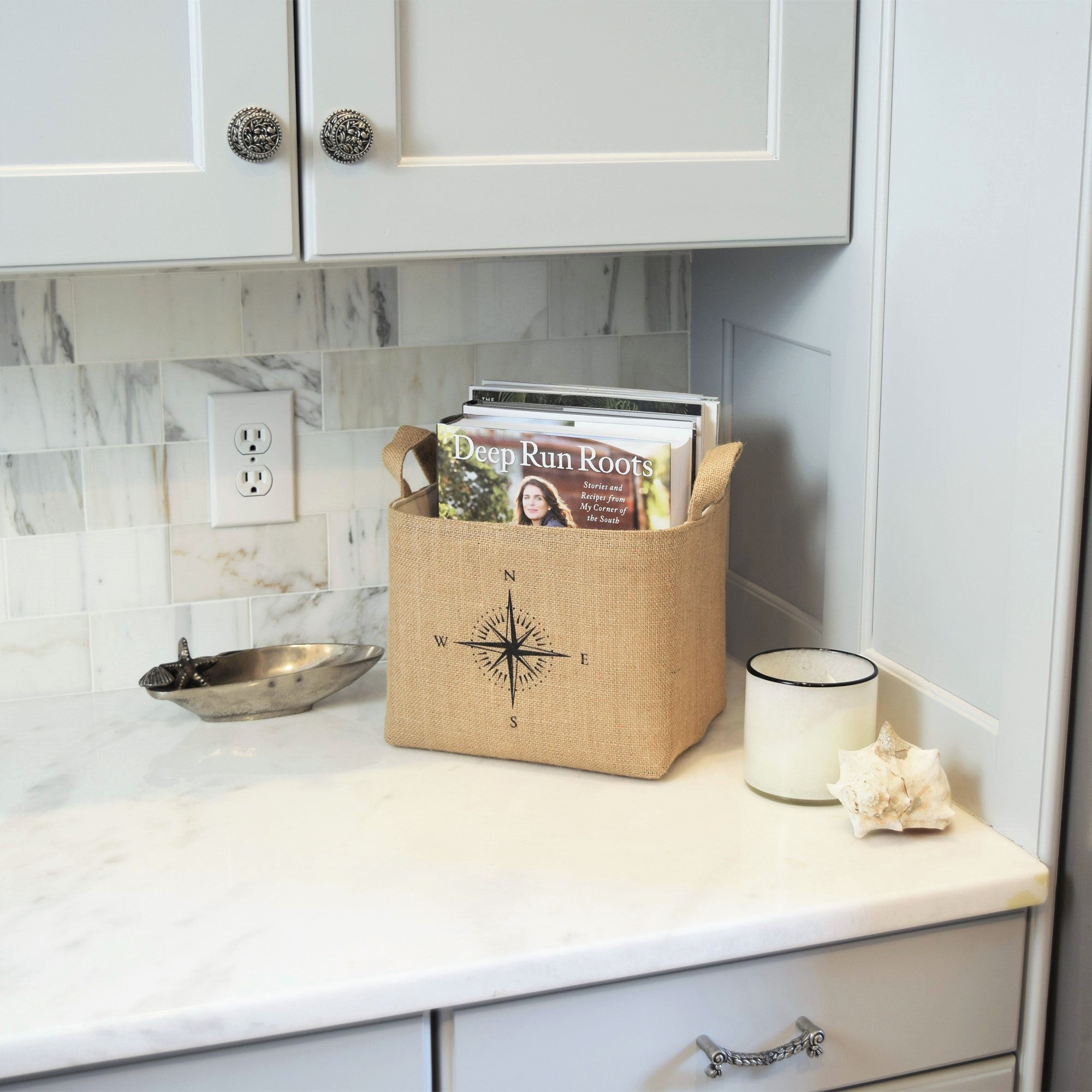 Nautical Compass Burlap