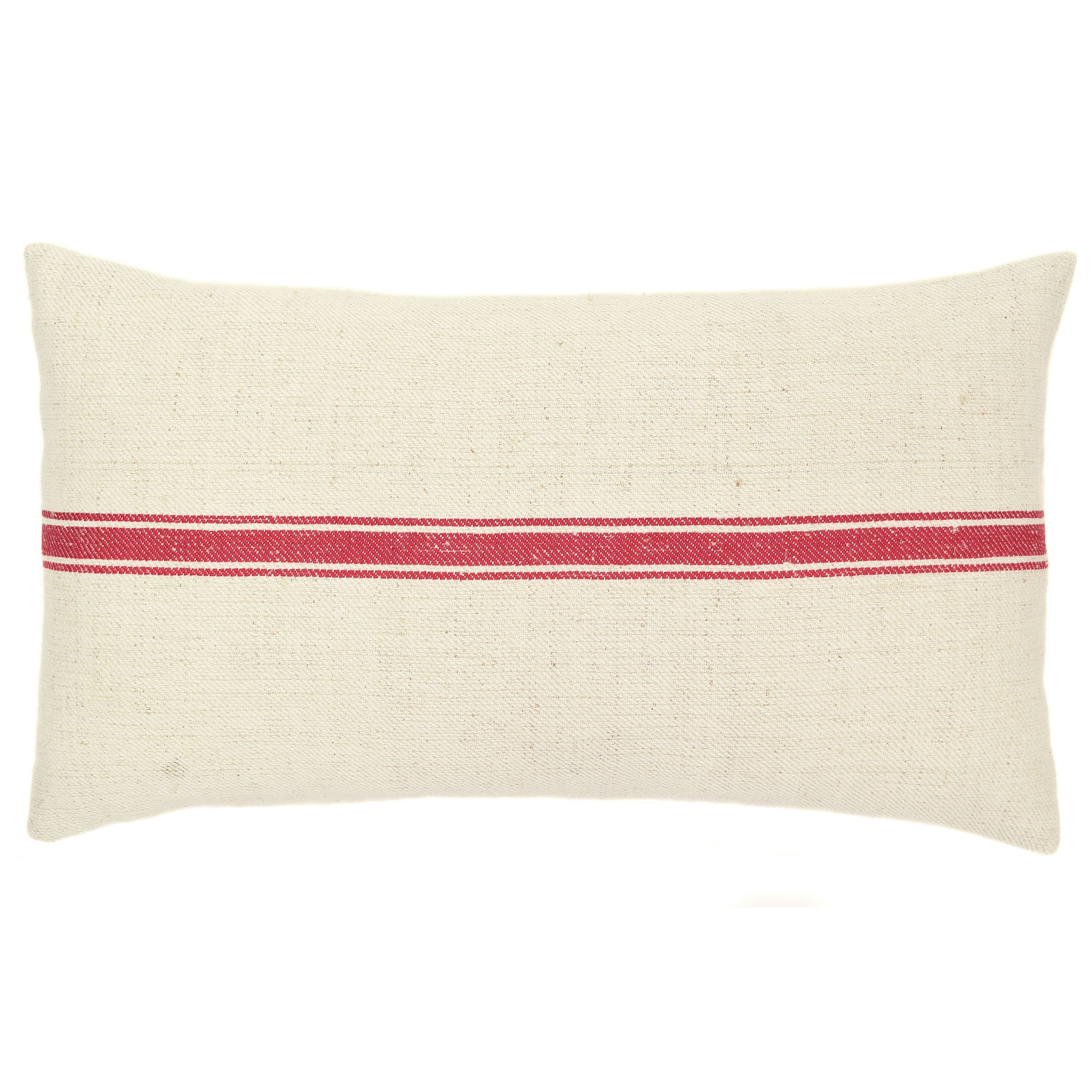 Red Stripe Vintage Grain Sack Pillow - A Southern Bucket